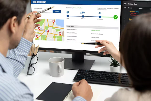 Modern web interface on a laptop screen