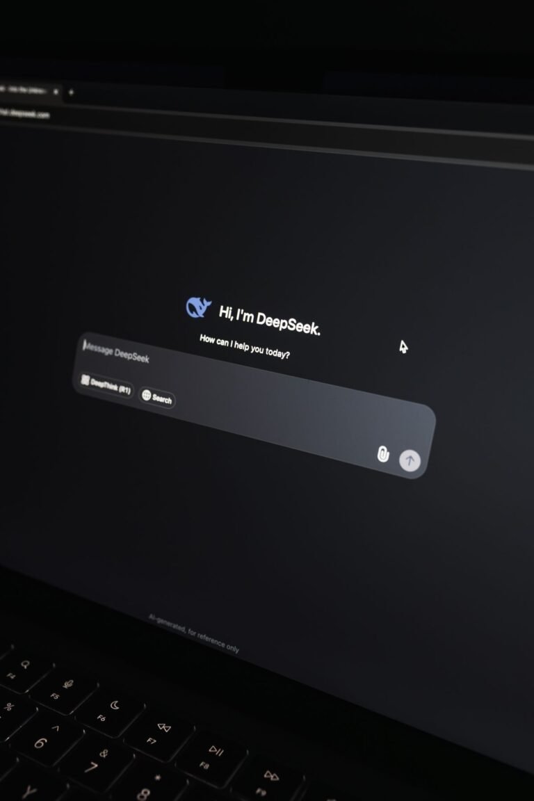 Close-up of an AI chat interface on a laptop screen