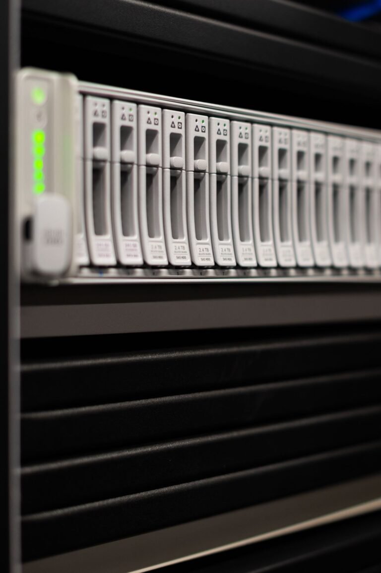 Cloud storage concept with files syncing across devices