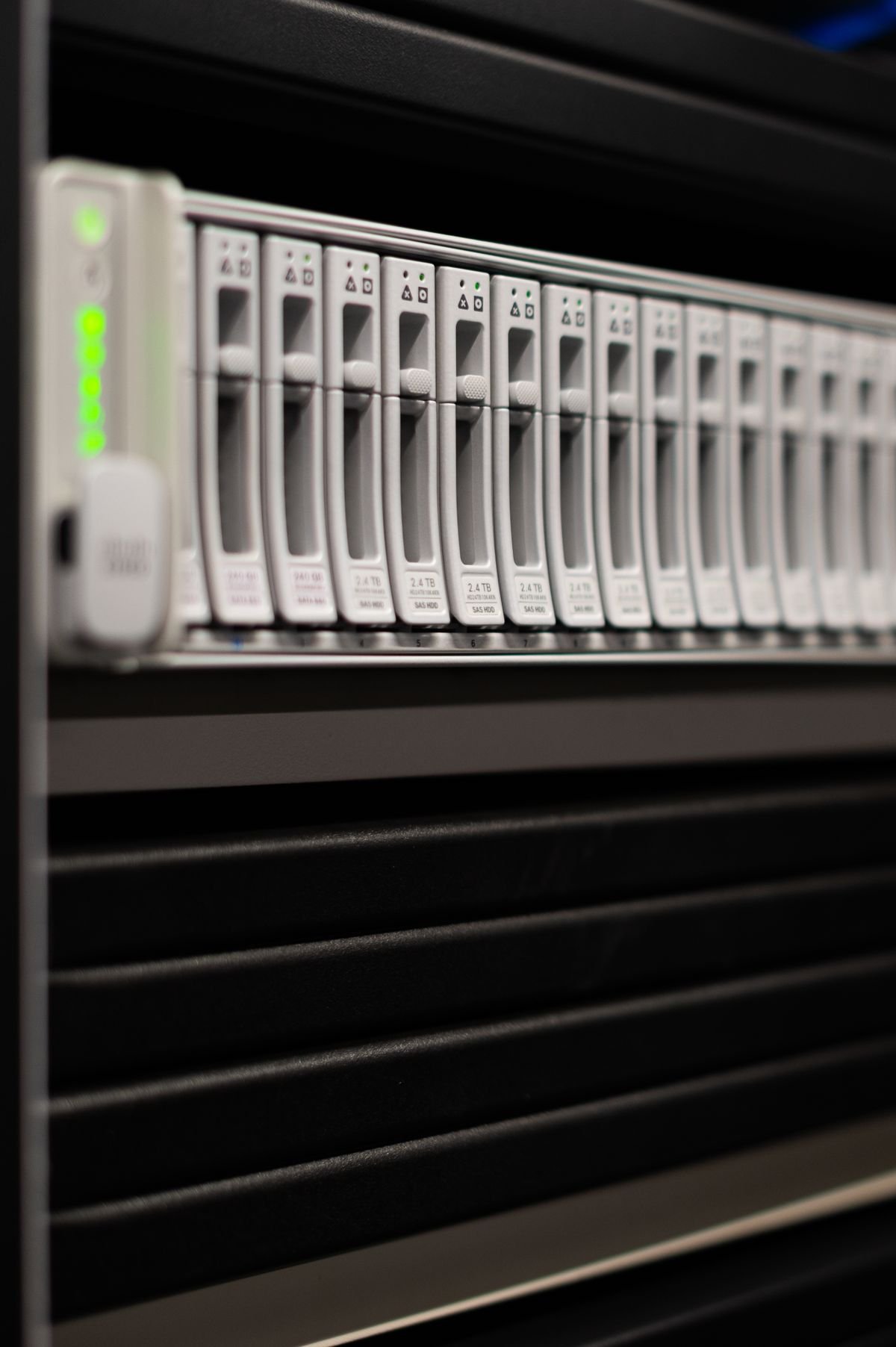Cloud storage concept with files syncing across devices