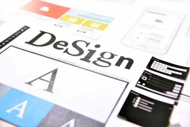 Design system components displayed on a screen